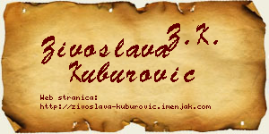 Živoslava Kuburović vizit kartica